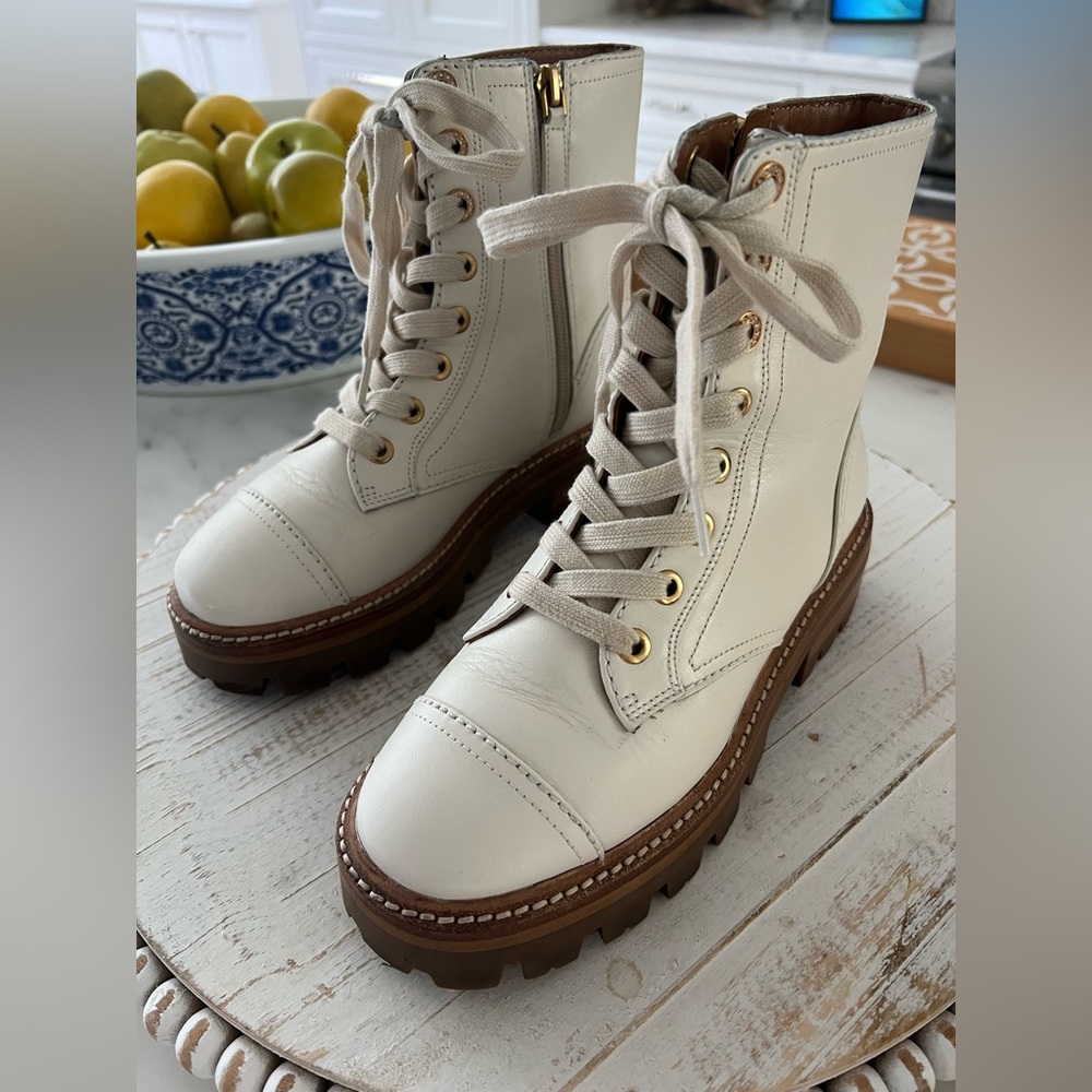 Kate Spade Merritt Lug Cream booties Size 36 - Picture 7 of 12